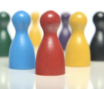 Group of colorful pegs
