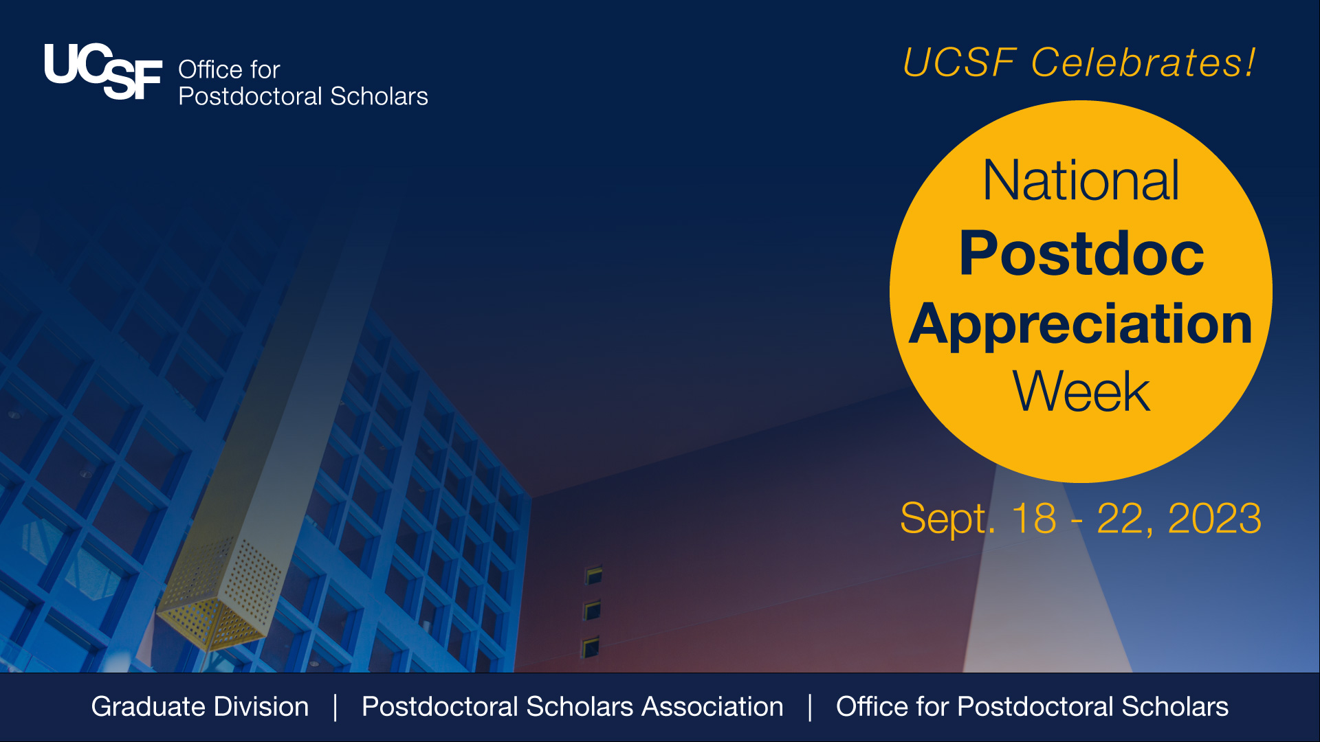 National Postdoc Appreciation Week Zoom Background with the Rutter Center