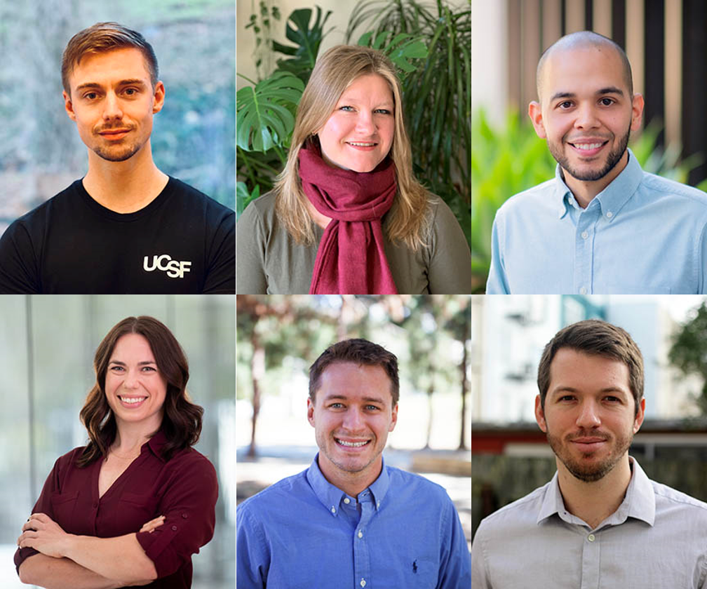 grid showing six recipients of the 2023 mentoring award